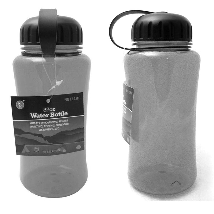 32 Oz Wide Mouth Water Bottle Smoke Color BPA Free Camping Hiking Survival NEW
