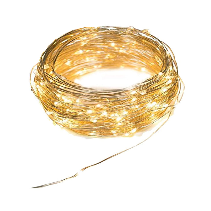1 Pk Fairy String Lights 50 LED Battery Micro Rice Wire Copper 17 Ft Party Warm