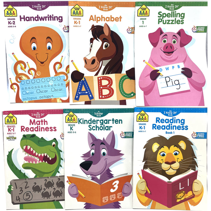 4 Pc Kids Activity Books Learning Children Workbook Puzzles Reading Writing Math