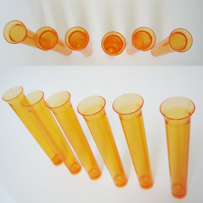 12PC Flourescent Neon Plastic Party Test Tube Shot Glasses Shooters 51/2" Bar