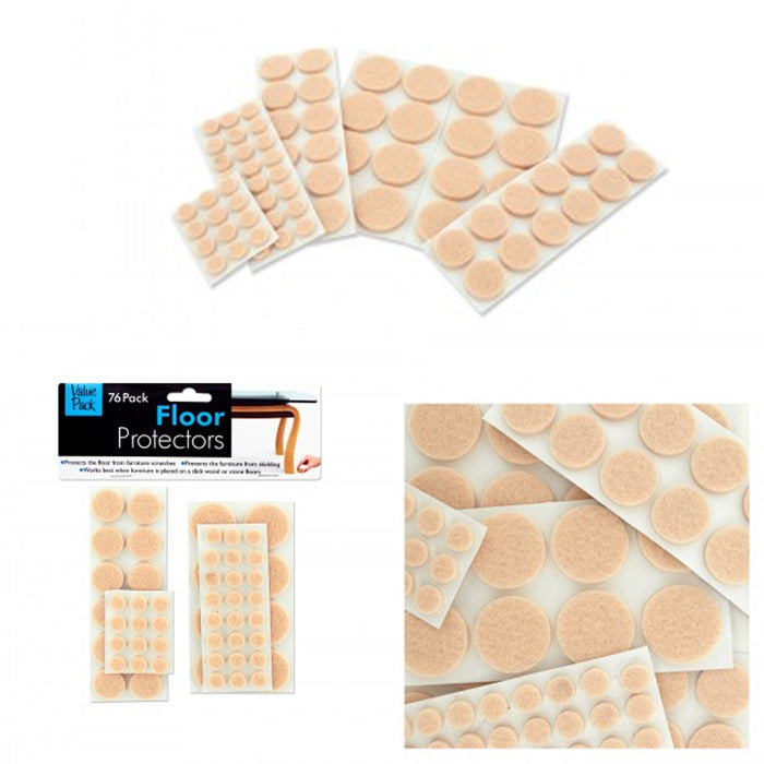 Lot 76 Floor Protectors Furniture Leg Pads Felt Craft Chair Table Round Adhesive