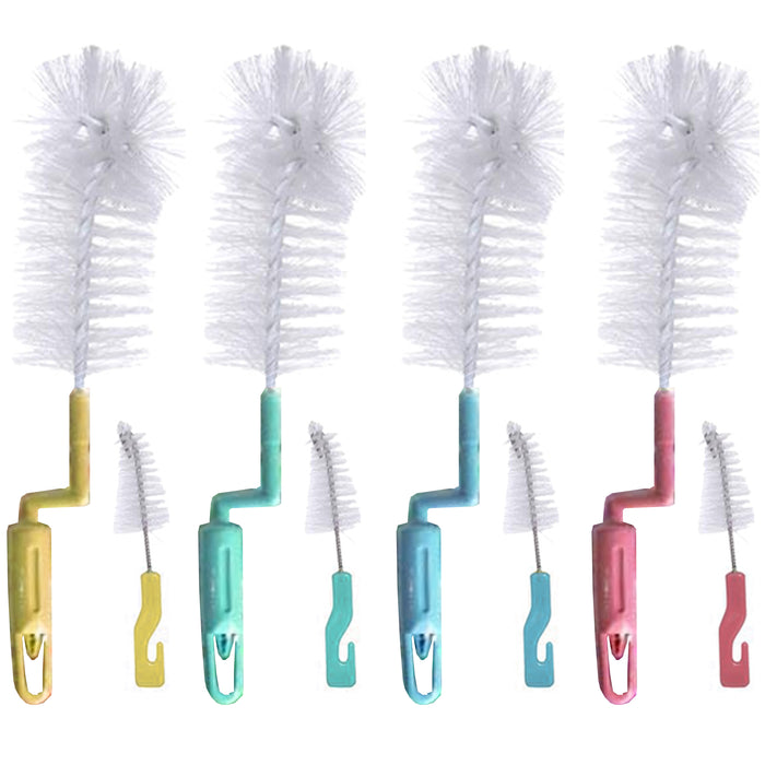 4 Pc Baby Feeding Bottle Cup Nipple Teat Spout Tube Cleaning Brush Cleaner Scrub