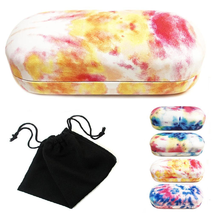 1 Hard Shell Sunglasses Case Protective Clam Soft Pouch Eyeglasses Travel Box