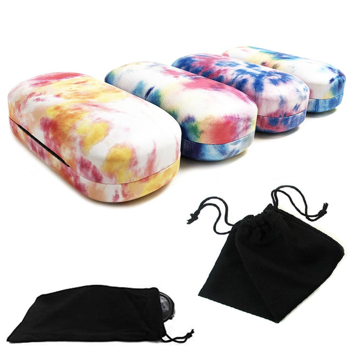 1 Hard Shell Sunglasses Case Protective Clam Soft Pouch Eyeglasses Travel Box