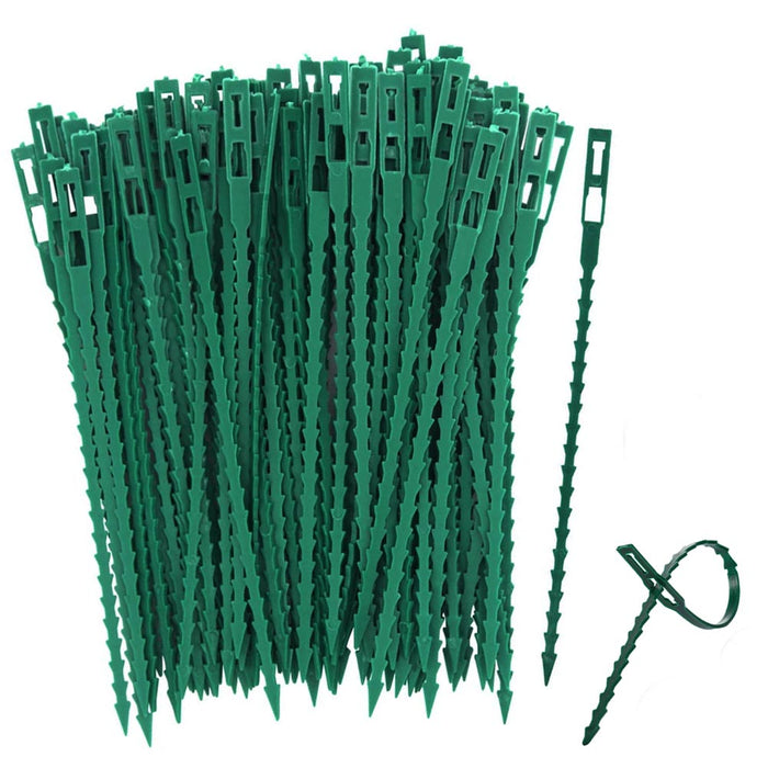 100 PC Adjustable Garden Plant Support Cable Flexible Plastic Twist Locking Ties