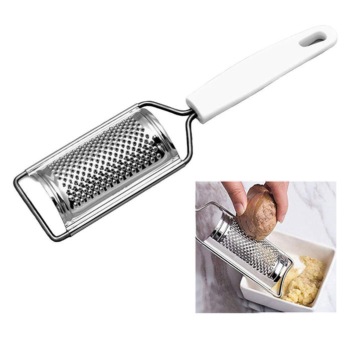 1 X Stainless Steel Curved Grater Zester Shredder Shaver Plastic Handle Cutting