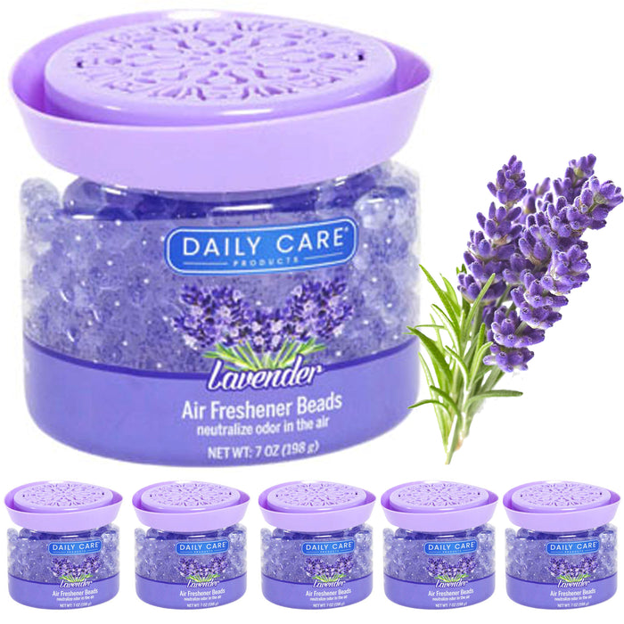 6 Lavender Gel Beads Air Freshener Odor Eliminator Neutralizing Pearls Aroma 7oz