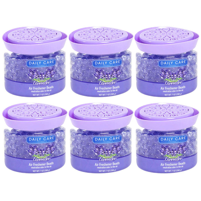 6 Lavender Gel Beads Air Freshener Odor Eliminator Neutralizing Pearls Aroma 7oz