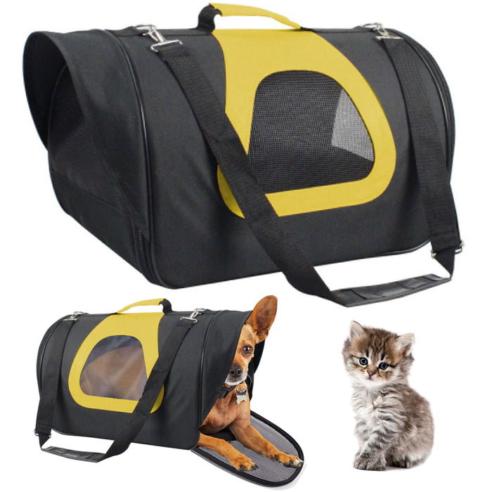 1 Small Portable Poly Pet Carrier Mesh Travel Puppy Kitten Dog Cat Tote Bag 13"