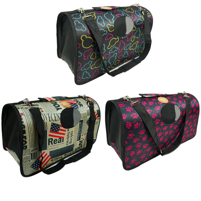 1 Travel Portable Pet Carrier Crate Mesh Window Puppy Dog Cat Kennel Medium 24"