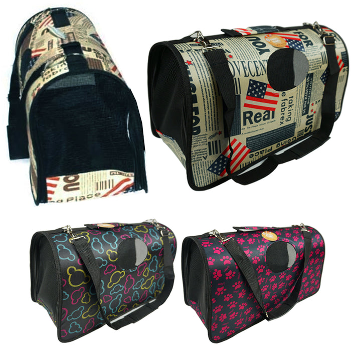 1 Travel Portable Pet Carrier Crate Mesh Window Puppy Dog Cat Kennel Medium 24"