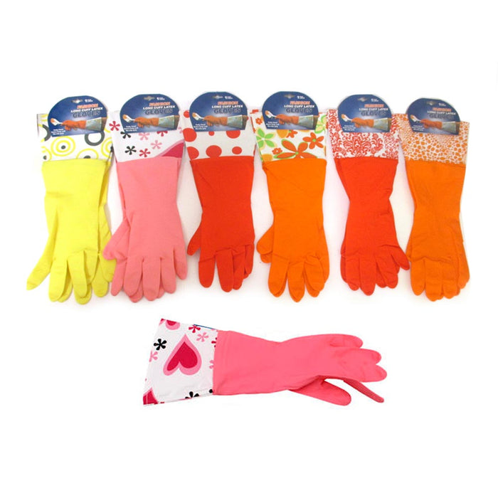 4 Pair Rubber Gloves Latex Kitchen Washing Cleaning Multi Purpose Protect Hand