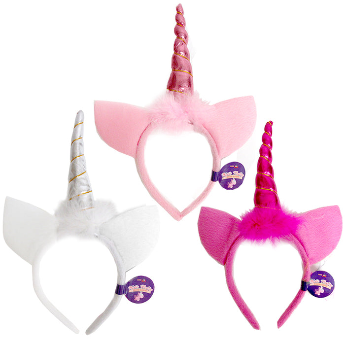 1 Magical Glow Unicorn Head Band Light Up Horn Party Kids Hair Headband Cosplay