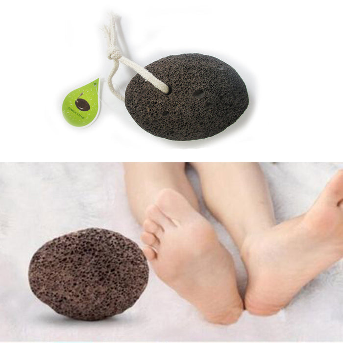 2 Volcanic Lava Pumice Stone Foot Massage Scrub Exfoliate Pedicure Grinding New