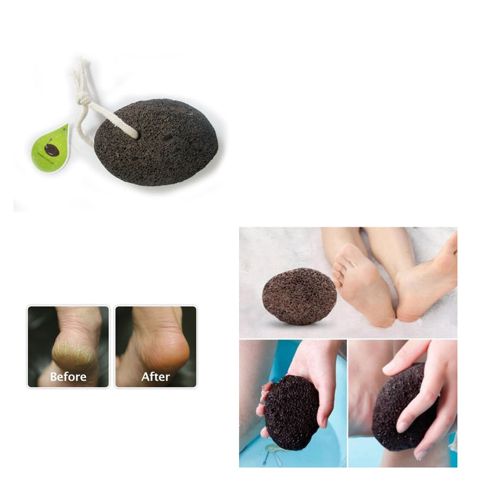 1 Volcanic Lava Pumice Stone Foot Massage Scrub Exfoliate Pedicure Grinding New