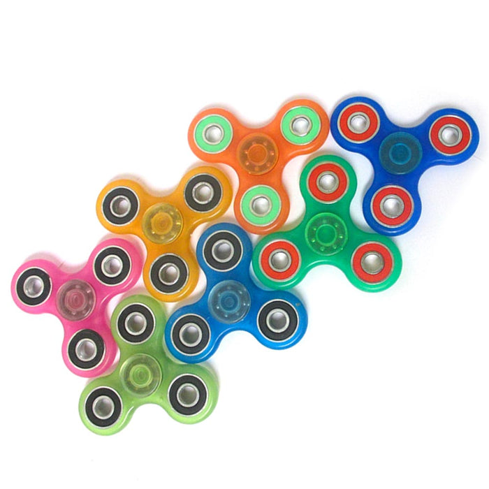 1 Tri-Spinner Fidget Glow In Dark Spin Toy EDC Hand Finger Spinner Focus ADHD