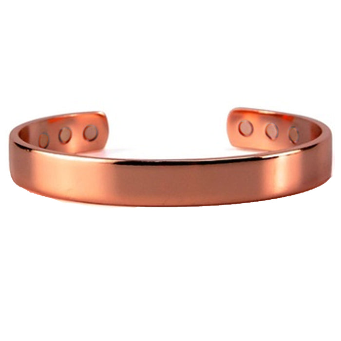 1 Pc Pure Copper Solid Thick Magnetic Cuff Bracelet Bangle Arthritis Pain Relief