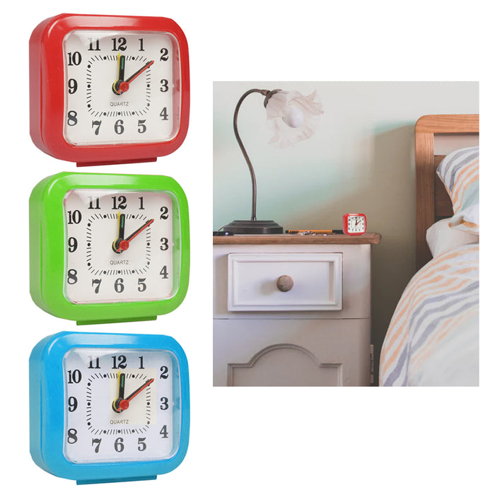 1 Travel Alarm Clock Battery Operated Analog 12 Hours Home Decor US SHIP