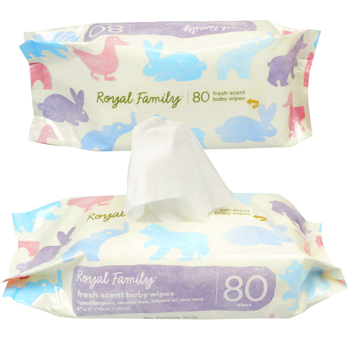 160 Ct Fresh Scent Baby Wipes Diaper Wet Napkin Aloe Hypoallergenic Alcohol Free