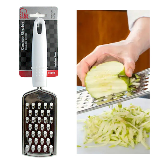 1 X Stainless Steel Coarse Grater Soft Grip Handle Cutting Slicing Knife 9.5