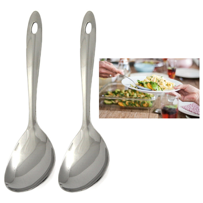 2 High Quality Stainless Steel Soup Spoon Table Spoon Dessert Spoon Multipurpose