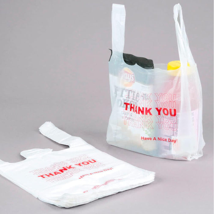 1200 Retail Thank You Plastic Bags Recyclable Grocery Bag Supermarket Shopping