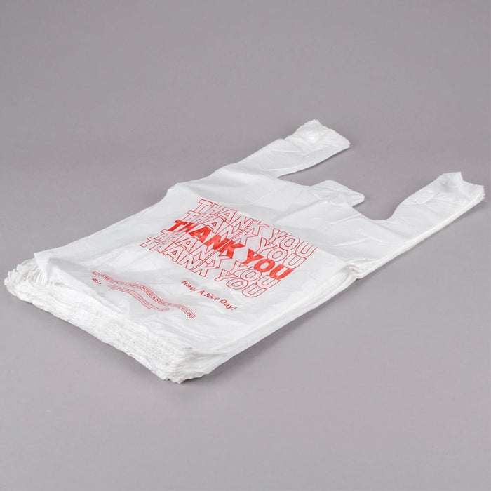 600 Thank You Merchandise Plastic Retail Handle Bags Grocery Carry Out Store Lot