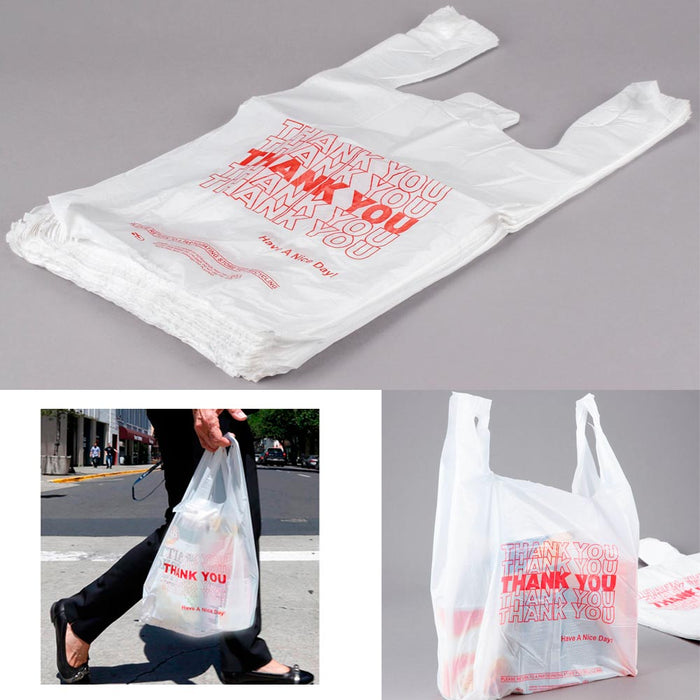 1200 Retail Thank You Plastic Bags Recyclable Grocery Bag Supermarket Shopping