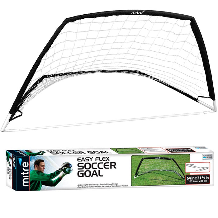 Mitre Easy Flex Soccer Goal Kick Ball Net Pop Up Practice Foldable Portable Game