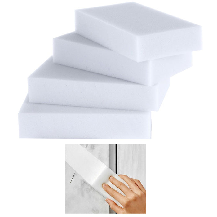 4 Pc White Eraser Sponge Stain Marks Cleaner Wash Washing White Scrub Cleaning