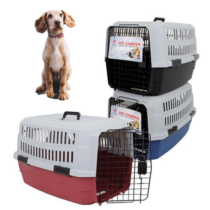1 Pet Carrier Portable Medium Dog Cat Crate Travel Light Weight Cage Kennel Case