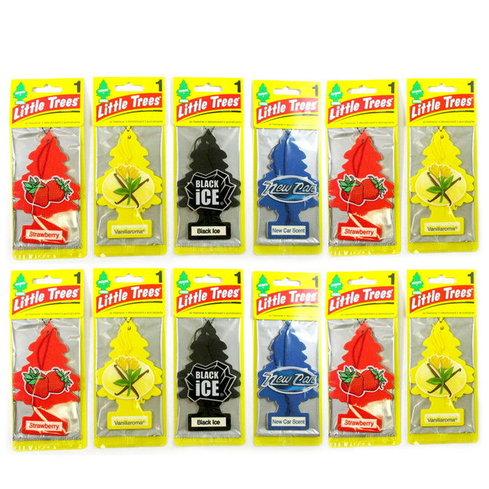 12 Little Trees Air Freshener Hanging Car Auto Home Office Room Mirror Scent Lot