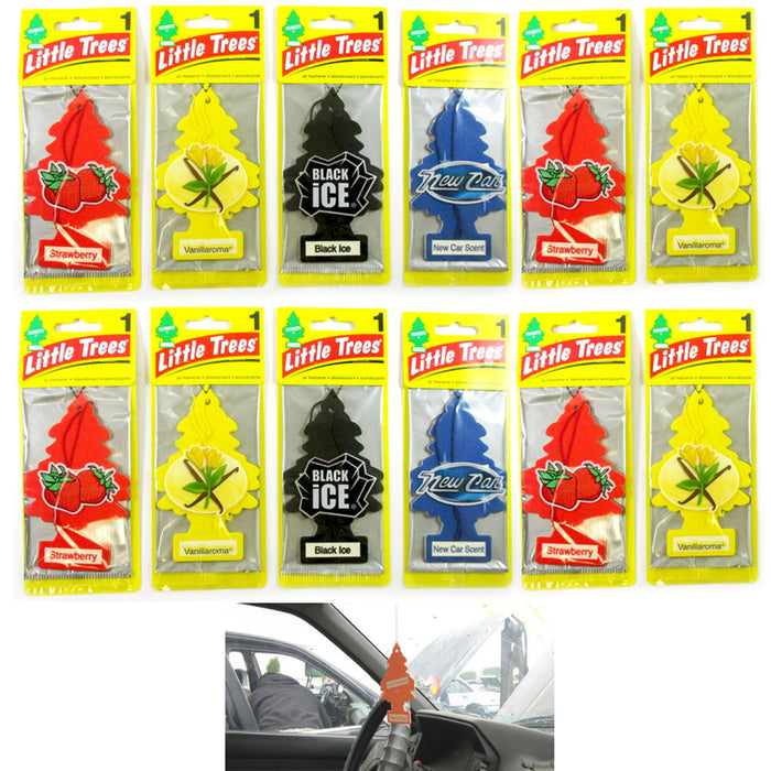 12 Little Trees Air Freshener Hanging Car Auto Home Office Room Mirror Scent Lot