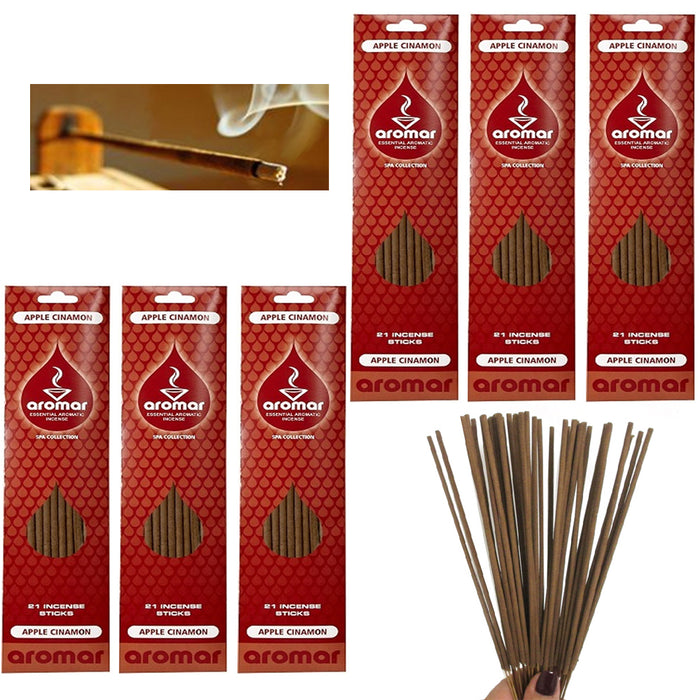 120 Apple Cinnamon Incense Sticks Fragrance Aroma Therapy Concentrated Scents