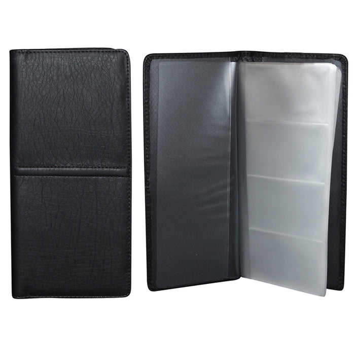 4 Business Card Holder 48 Removable Organizer Book Wallet Case Office Black