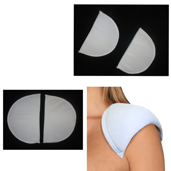 2 pc Foam Non Slip White Shoulder Pad Bra Strap Cushion Pain Relief Comfort  Lady