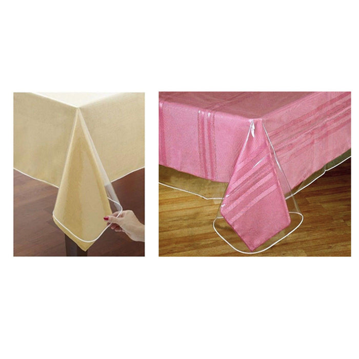 Window Clear Vinyl Tablecloth Protector Heavy Square Plastic Table Cover 54x54