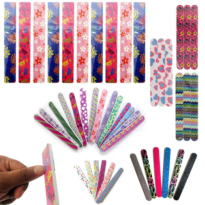 12 Pieces Nail Files Professional Double Sided Emery Board Grit Manicure Designs