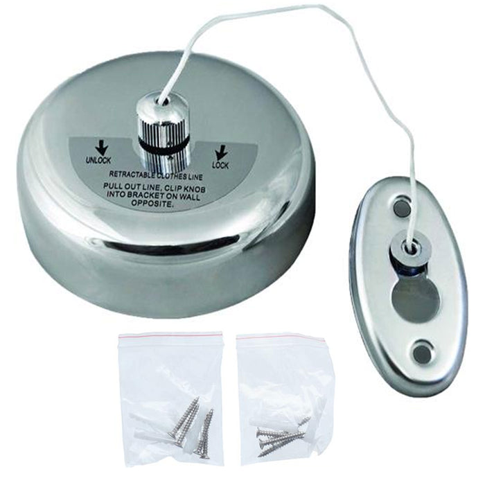 2 Retractable Clothes Line 72" Stainless Steel Hang Dry Laundry Indoor Outdoor