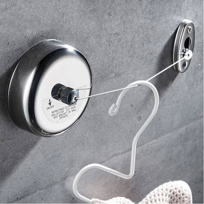 2 Retractable Clothes Line 72" Stainless Steel Hang Dry Laundry Indoor Outdoor