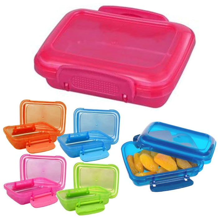 2 Pc Mini Lockable Snack Container Lunch Food Knick Knack Bead Organizer Storage