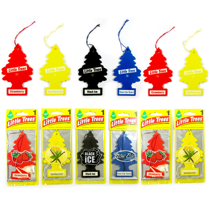 6PK Car Air Fresheners Little Trees Auto Assorted Scents Hanging Home Office New