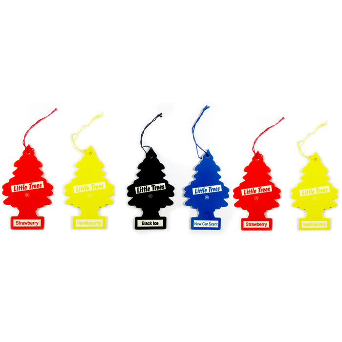 6Pc Little Trees Air Freshener Home Car Scent Assorted Pack Hanging Office Smell