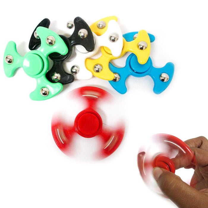 12 Pc Tri Fidget Spinner Toy UFO Space Metal Ball EDC Hand Finger SpinFocus ADHD