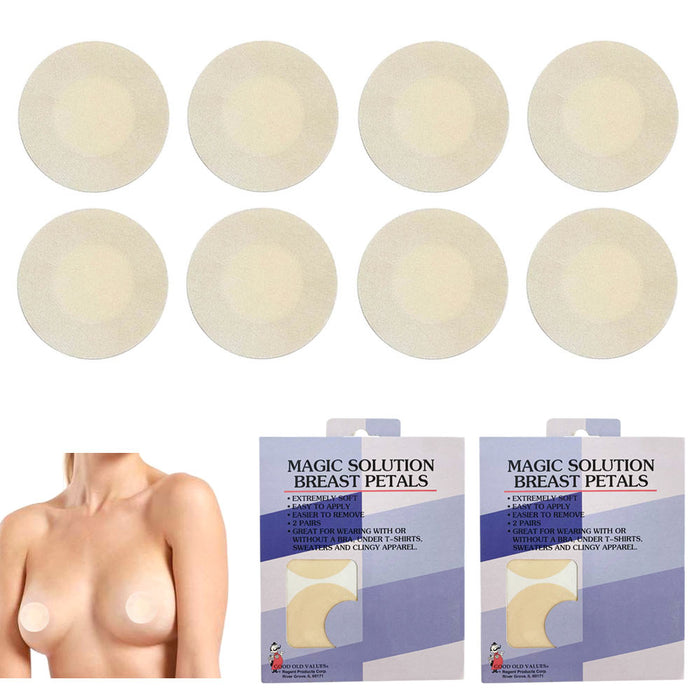 8 Pcs Reusable Soft Adhesive Nipple Cover Pasties Sticker Pads Invisible Bra
