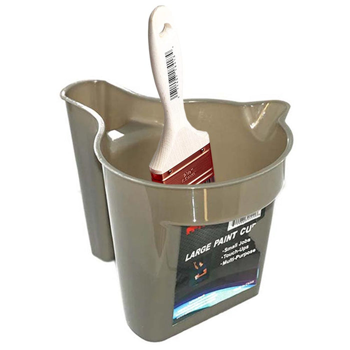 4 Paint Mixing Cup Container Strain Touch Ups Brush Holder Trim Work Holds 16 oz
