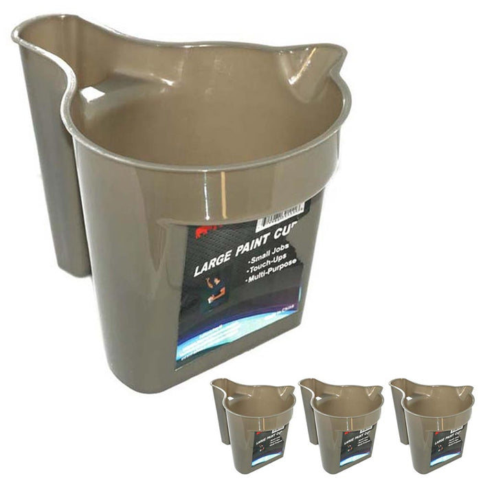 4 Paint Mixing Cup Container Strain Touch Ups Brush Holder Trim Work Holds 16 oz
