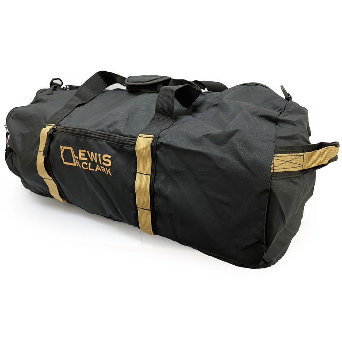 Lewis N Clark 24" Barrel Duffle Bag Self Packable Packaway Sports Gym Tote Black