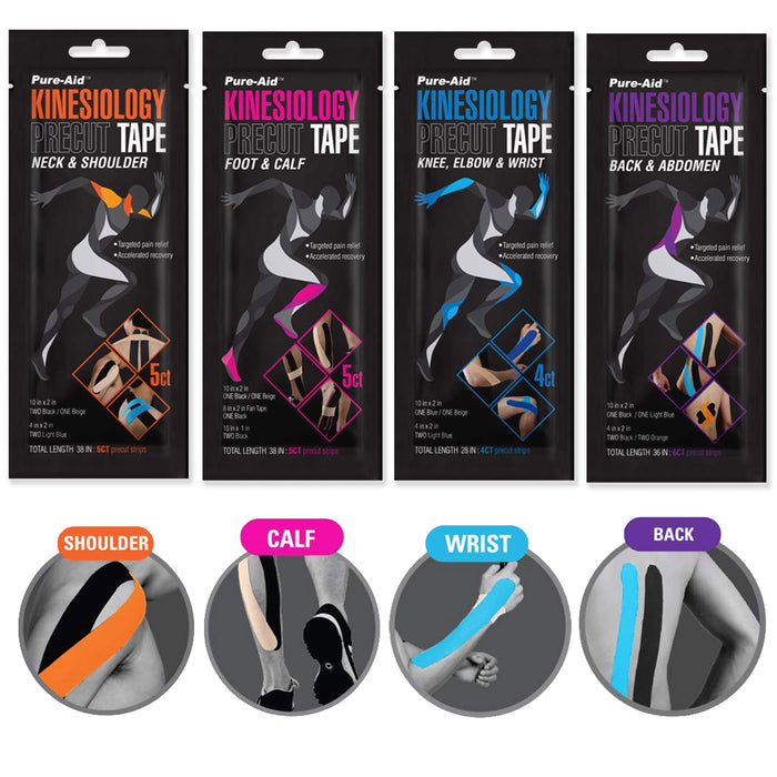 20 Ct Precut Strips Elastic Kinesiology Tape Muscle Sports Running Therapeutic