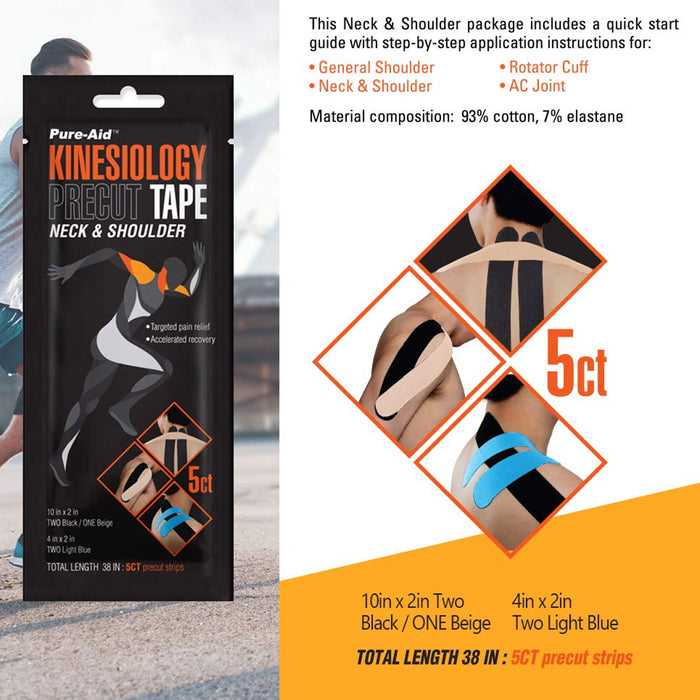 14 Ct Precut Strips Elastic Kinesiology Tape Muscle Running Sports Therapeutic